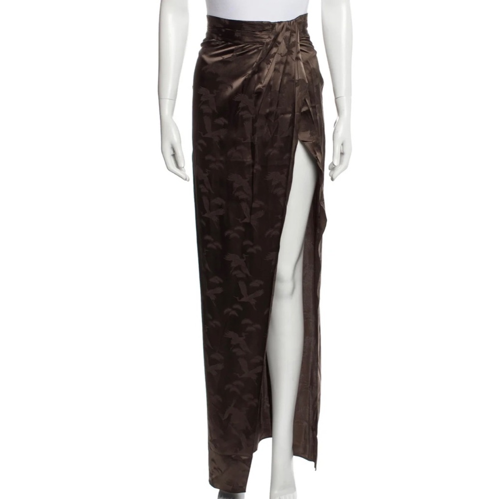 Ronny Kobo Blythe Jacquard Maxi Slit Skirt